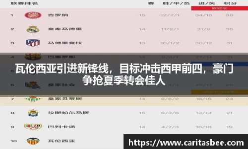 瓦伦西亚引进新锋线，目标冲击西甲前四，豪门争抢夏季转会佳人