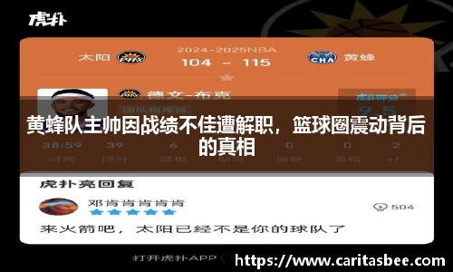黄蜂队主帅因战绩不佳遭解职，篮球圈震动背后的真相